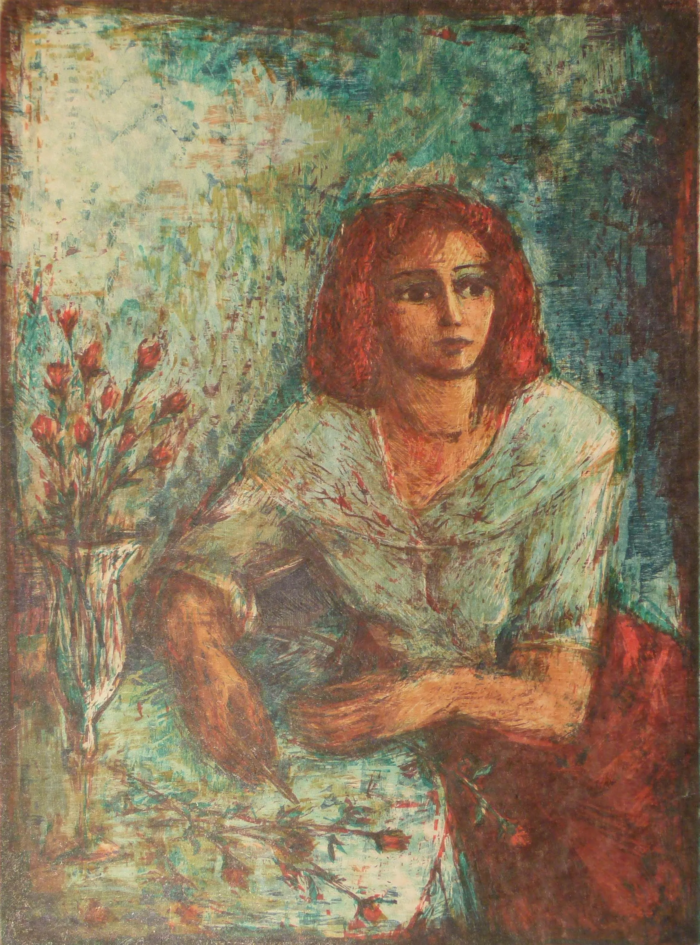 „Mädchen mit Rose“1992